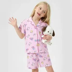 [하프클럽/케이쇼핑]산리오캐릭터즈 아동 레이온 5부 파자마 잠옷세트 1호