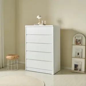 튼튼하고 실용적인 거실,침실용 수납 서랍장 5단 100cm P0000BVN