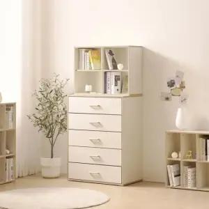튼튼하고 실용적인 거실,침실용 수납 서랍장 세트 80cm P0000BRW