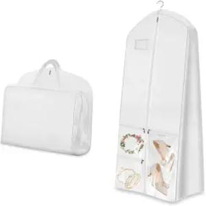 조이잔 휴대용 웨딩드레스 의류 가방 70인치 접이식 신부 가운 롱백 브라이드 토트백 10인치 가제트 3 지퍼