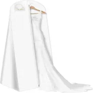 흰색 웨딩드레스 의류 가방 가운용 16인치 와이드 가제트 드레스 여성용 롱 이브닝 및 무도회 신부 들러리