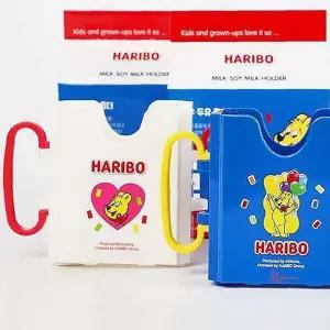 하리보 125ml 팩홀더 손잡이 우유 접이식 케이스 2P lmn023