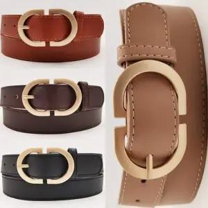 [골드스마일]여자 레더 링 정장 패션 기본 버클 벨트 가죽 허리띠