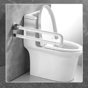 (타입 화이트 60cm 접이식)노인 화장실 손잡이 욕실 안전바 60cm 접이식 화장실안 환자 보조 변기 스테인리