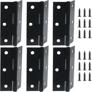 루오모르고 6팩 2.5인치 미니 힌지 버트 스테인리스 스틸 캐비닛 나무 상자용 소형 접이식 도어