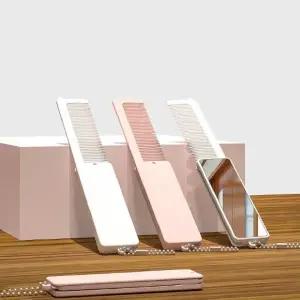 접이식 빗 거울 세트 휴대용 캐릭터 귀여운 선물용 헤어브러시 머리빗