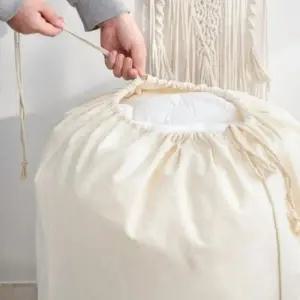 ( )정리 옷 보관 파우치 패브릭 L 패딩 이불 원형 가방