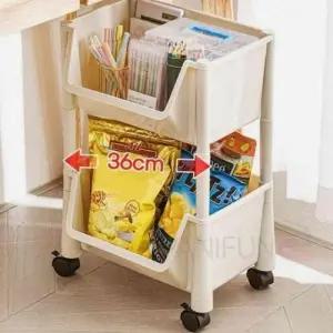 ( )수건정리함 트롤리 이동식선반 슬림 이동식트롤리 트롤리선반 2단 바퀴달린선반