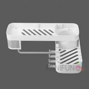 ( )화장실코너선반 회전 욕실용품정리 180도 그레이 화장실거치대 욕실선반 화장실선반 욕실미니선반