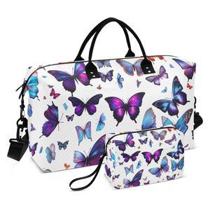 eAj 아름다운 나비 여행 더플백 짐 요가 가방 남성용 가방 위켄더백