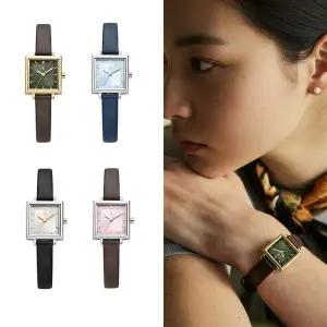 [로만손][패키지포함] 레나타 풀스퀘어 R 여성 가죽시계 4종 택1