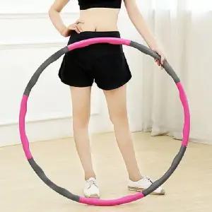 (색상 핑크그레이)홈트레이닝 운동 기구 휴대가 간편한 실내외 운동용품 조립식 훌라후프