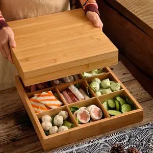 구절판 원목 일식접시 밀전병 무자기 고바찌