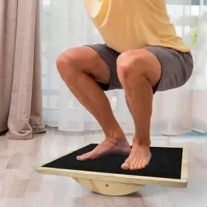 ( )홈트레이닝 우드 밸런스보드 균형감각 자세교정 복부 등 힙 코어 근육강화 스트레칭 체력강화 재활운동