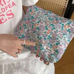 [애슬릿] 패브릭 파우치 여성 사각 지퍼 미니 화장품 귀여운