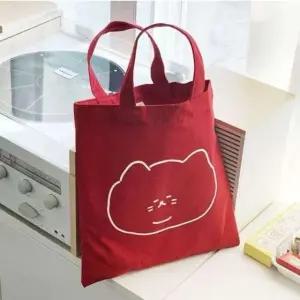 [애슬릿] 미니 에코백 코튼 캔버스 예쁜 튼튼한 학생 천가방