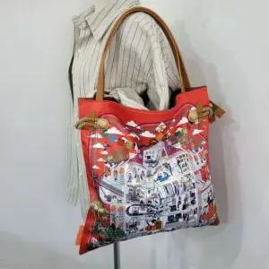 [애슬릿] 지퍼 에코백 여성 튼튼한 예쁜 여행 여름 천가방