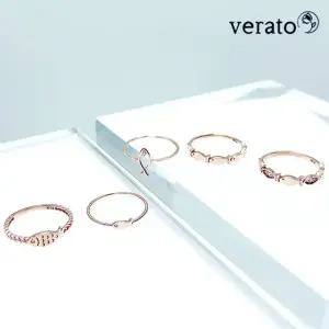 베라토 14K 18K 행운의 물고기 미니 동글 반지