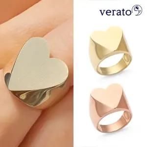 베라토 14K 볼드 빅 하트 반지L