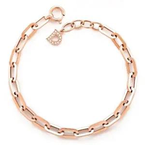 베라토 14K 베이직 플렛 할로우 체인 팔찌