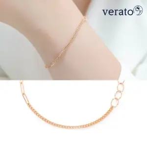 베라토 14K 믹스매치 유니크 체인 팔찌