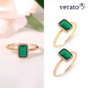 베라토 14K 그린오닉스 스퀘어 반지