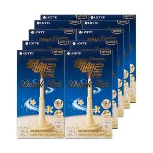 롯데웰푸드 빼빼로 더블리치 솔티바닐라 40g x 10개