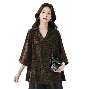 [NS홈쇼핑][밀리마일]컬렉트 호피 7부 블라우스[35773024]