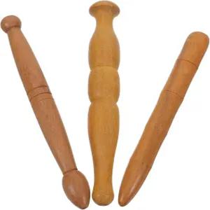 트리거 포인트 릴 지압 및 심부 조직 마사지 도구를 위한 VICASKY 3pcs 나무 스틱으로 홈 스파를 독특한