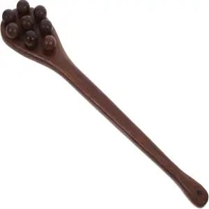 FRCOLOR 나무 핸드헬드 마사지 스틱 가벼운 지압 도구 전신 를 위한 8가지 비드 디자인으로 가정용 뒷목과