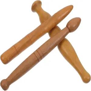 지압 및 반사요법을 위한 독특한 모양의 나무 마사지 스틱 세트 ADOCARN 3pcs 스틱은 뒷목 다리와 발을