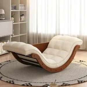 1인 소파 흔들 응접실 침실 안락의자 편안한 소파리클라이너 1개 브라운화이트 GH028