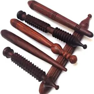 홈 N 라이프 나무 지압 마사지 스틱 순수 시샴 6팩