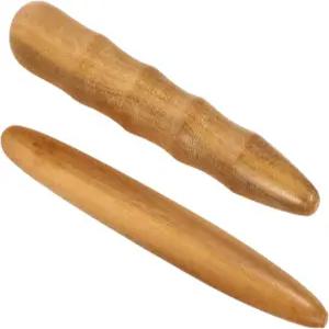 Ciieeo 나무 마사지 스틱 2팩 휴대용 지압 도구 족부 및 신체 압력 포인트 마사지기 실내 실외 사용