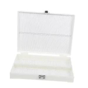 비문 슬롯 현미경 보관 정리함 스테인리스 스틸 잠금 시편 케이스 슬라이드용