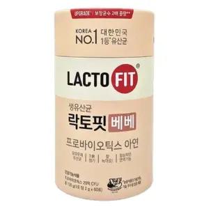 종근당건강 락토핏 베베 유산균 프로바이오틱스 60포 1통