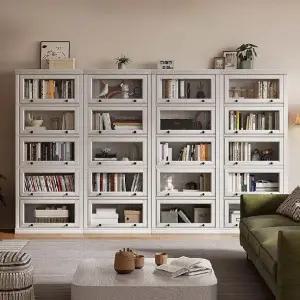 유리문 책장 수납장 원목 진열장 책꽂이 인테리어책장