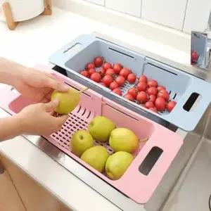 ( )길이조절 채반 길이조절채반 물빠짐건조대 길이조절식기건조대 미니식기건조대 싱크대바구니 설겆이건조