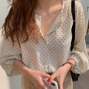 여성 토트 밴딩 블라우스 미니 라운드넥 손목