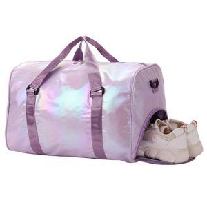 eAj 신발 수납공간이 있는 야오핑 체육관 가방, 여자를 위한 스포츠 더플 가방, 여자를 위한 방수 여행용 체육관 토트백, 보라색