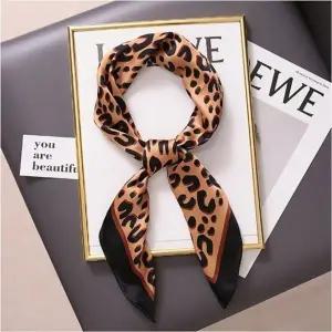 스카프 가방장식 레오파드 호피무늬 미니 쁘띠 정사각