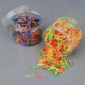 컬러 미니 고무줄 묶음 머리 포니테일 생활 서류 필기 문구 밴딩 컬러고무줄