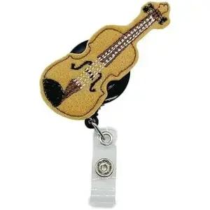 바이올린 배지 릴 비올라 ID 홀더 리트랙터블 오케스트라 악기 이름 태그 클립벨트 클립