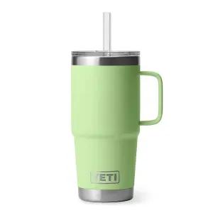YETI Rambler 손잡이와 빨대 뚜껑이 있는 740ml(25온스) 텀블러, 여행용 머그 워터 텀블러, 손잡이가 있는