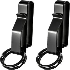 아자르시스 전술 몰 키 링 기어 클립 키체인 키퍼 벨트 360도 회전 후크 홀더