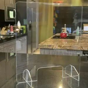 재채기 가드 기침 PPE 안전 차단막 24인치 x 19.75인치 A형 컷아웃8인치 4인치