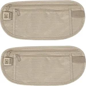 남성 여성을 위한 도다모어 2팩 여행용 머니 벨트 슬림 히든 허리 속옷 방지 패니 팩 파우치 여권 휴대폰