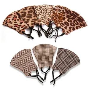 레오파드 체크마스크 호피 스웨이드 패션 성인마스크 SPX7+6GlR