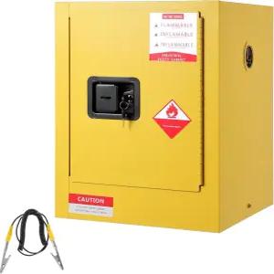 고캡틴 가연성 안전 캐비닛 유해 화학물질 저장고 노란색 분말 코팅 강철 자동 닫힘 문 및 조절 가능한