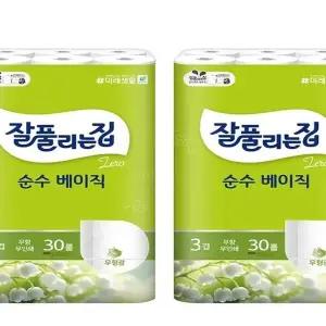 잘풀리는집 3겹 화장지 순 수 베이직60롤 x3SET(SH) (46611383)